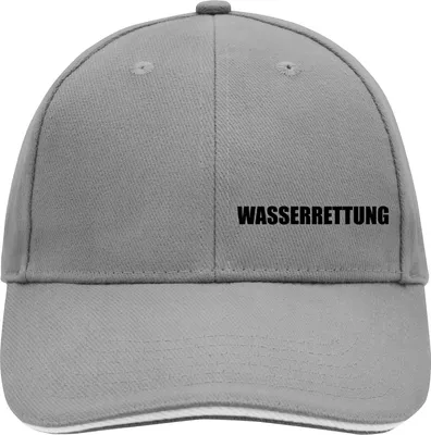 Produktbild von Huuraa Cappy Mütze Wasserrettung Schriftzug Dark Grey/White Baumwolle 6-Panel Kappe Geschenkidee