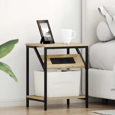 Obrázek produktu pro vidaXL Noční stolek Sonoma dub 38 x 30 x 48 cm dřevotřísková deska