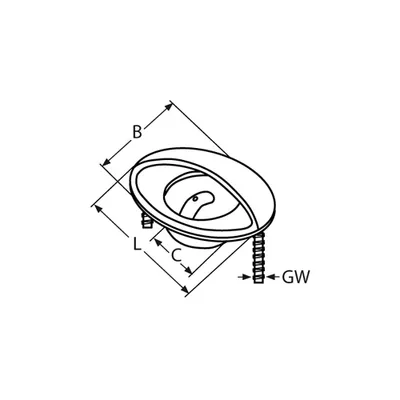 Produktbild von Wasserskihaken, 92mm, 65mm, 50mm
