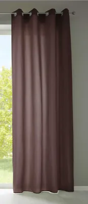 Produktbild von 1er Set Vorhänge Schal Ösen »Berlin« HxB 225x140 cm Braun Blickdicht Microsatin Lichtdurchlässig Uni Matt, 20405N