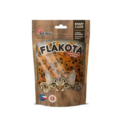 Obrázok produktu pre Akinu Flákota Duck & fish rybie pochúťky pre mačky 70 g