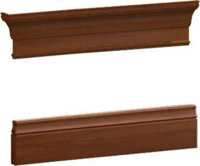Obrázok produktu pre Elemente Sockelleiste Kronenleiste für die Vitrine Schrank Schranksystem BA-29