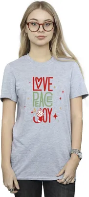 Produktbild von Disney - "The Aristocats Love Peace Joy" T-Shirt für Damen BI10426 (XXL) (Grau)
