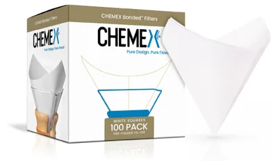 Vierkant Papierfilter 100 Stück für 6-10 Tassen Karaffe, weiß