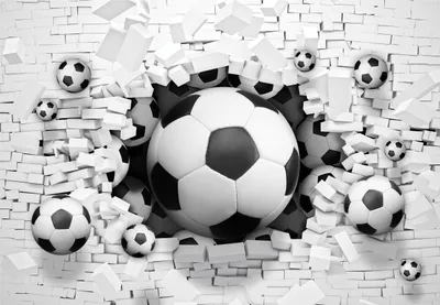 Obrázek produktu pro Fototapeta do dětského pokoje chlapec fotbal 3D efekt 350x250 cm - včetně pasty - pro děti moderní netkané tapety netkané tapety tapety s motivem tapety odolné proti UV záření