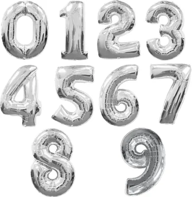 Produktbild von Amscan Supershape Luftballons in Zahlenform, silber SG4009 (4) (Silber)