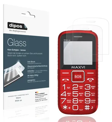 Produktbild von 2x Schutzfolie für Maxvi B5ds up matt - Anti-Shock 9H Folie dipos Glass Kunststoffglas
