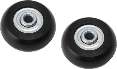 Imagen del producto de 2 unidades de ruedas giratorias de repuesto para maletas, con sistema de amortiguación de goma. Kit de reparación para rodamientos giratorios, 45 mm x 18 mm