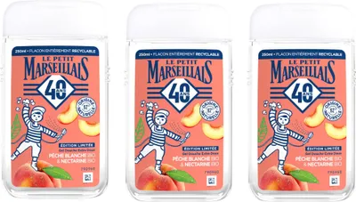 Obrázok produktu pre Le Petit Marseillais sprchový gél s broskyňou a nektarinkou 3 x 250 ml