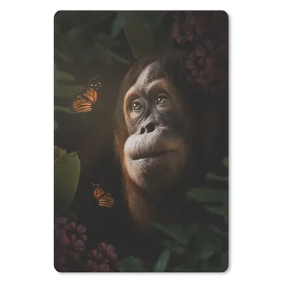 Produktbild von MuchoWow® Mauspad Mousepad Schmetterling - Dschungel - Affe 18x27 cm - Mousepads - Maus Mat - Pad - Mausunterlage