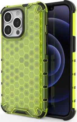 Produktbild von Mobigear Honeycomb iPhone 14 Plus Hülle Hardcase Backcover Stoßfest - Grün