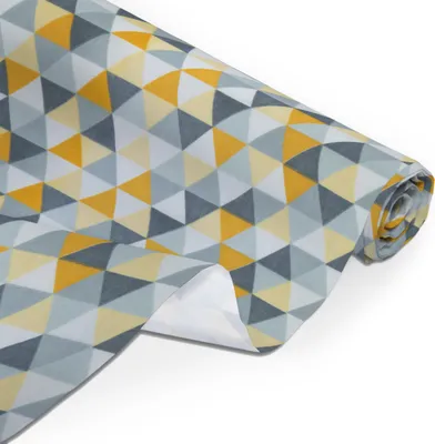Produktbild von Amilian Baumwollstoff Meterware, Stoffe, Stoffreste: ca. 160cm x 50cm, zum Nähen, für Patchwork 100% Baumwolle, Baumwollstoff, Mosaik Gelb