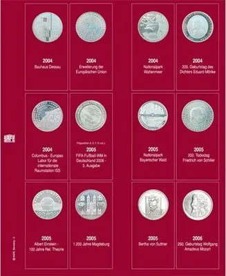 Produktbild von SAFE Ergänzungsblatt 7342-2 für 10-Euro-Münzen 2004-2006