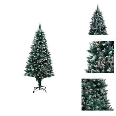 Immagine prodotto di vidaXL Albero di Natale artificiale con pigne e neve 150 cm - Alberi di Natale