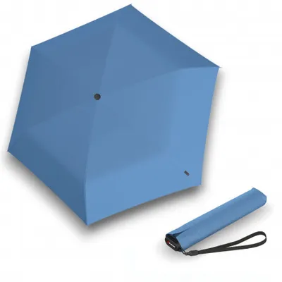Zdjęcie produktu dla Knirps US.050, Kompaktowy, Parasol przeciwdeszczowy, Okrągły, Czarny, Niebieski, Aluminium, Włókno szklane, Poliester