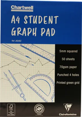 Produktbild von Clairefontaine 10x Block 50 Blatt A4 Millimeterpapier quadratisch 6Q4BZ