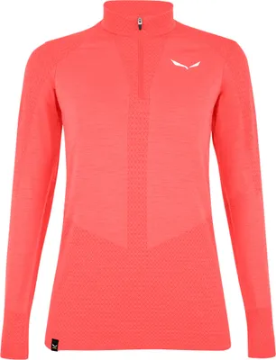 Produktbild von Zebru Responsive Half-Zip Damen (Langarmshirt) - Salewa, Farbe:6080 fluo coral, Größe:IT 40 / DE 34