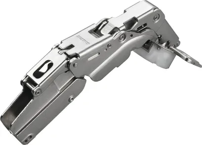 Produktbild von 2 x Salice Topfband 155° Serie 200 mit Dämpfer im Topf Bohrbild T52 Innenanschlag mit Kreuz-Montageplatte Höhe 3 mm mit vormontierten Euroschrauben, Langlochverstellung Topfscharnier von SOTECH