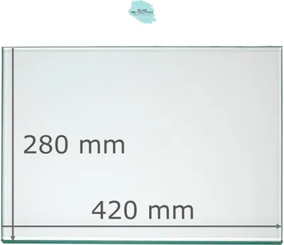 Produktbild von Glasplatte | Glasregal | Glasscheibe - Klarglas - 8 mm Stärke - (175,64 EUR / qm - Mindestbfl. 0,25 qm - Kantenb 5,35 EUR / lfm.) -Viele Maße lieferbar - 420 mm x 280 mm