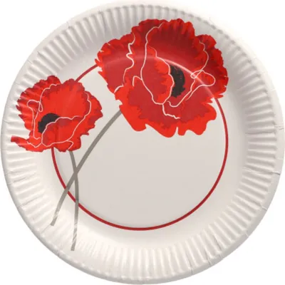Produktbild von 10 Teller, Pappe rund Ø 23 cm "Poppy"