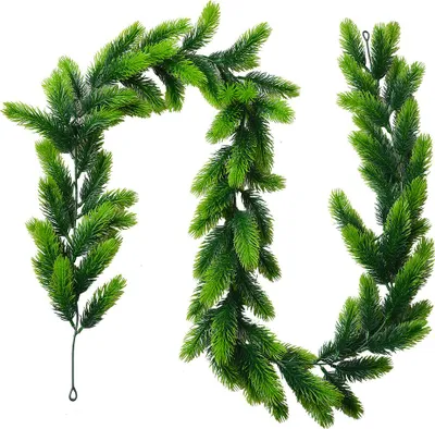 Produktbild von Clayre & Eef Weihnachtsgirlande 180 cm Grün Kunststoff
