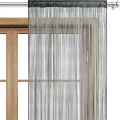 Produktbild von Famanu Fadenvorhang 90 x 245 cm Dunkelgrau - Mit Stangendurchzug, , Kürzbar, Waschbar