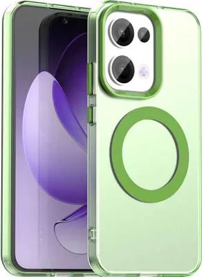 Immagine prodotto di Custodia magnetica per Oppo Reno13 5G, sottile custodia traslucida opaca antiurto Verde