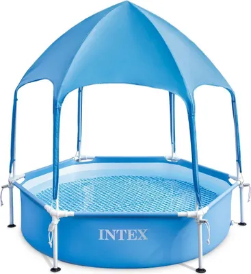 Produktbild von Rahmenschwimmbecken für Kinder mit Dach 183 x 38 cm INTEX 28209