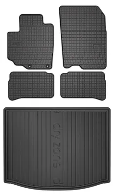 Produktbild von Gummimatten + Kofferraumwanne für Suzuki Vitara II 2015-2018 (SUV/Crossover, unterer Ladeboden) – Schwarz, passgenau – Wielganizator SolidPRO