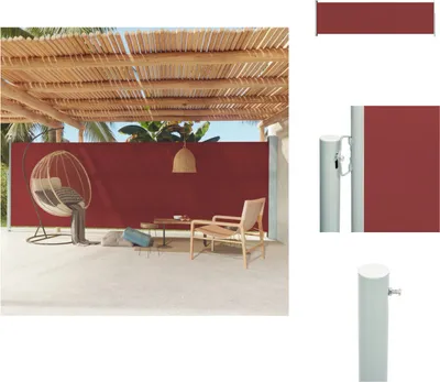 Produktbild von vidaXL Seitenmarkise Ausziehbar 180x600 cm Rot -  Sonnenschirme & Sonnenschutze