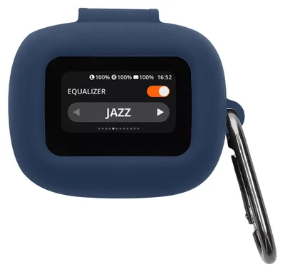 Produktbild von kwmobile Schutzhülle für JBL Live Flex 3 / Live Buds 3 / Live Beam 3 Hülle - TPU Silikon Case für Kopfhörer Ladecase - stoßfestes Cover mit Karabiner