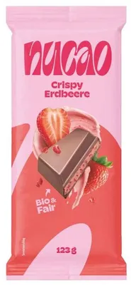 Produktbild von nucao Tafelschokolade Cremige Erdbeere 123g