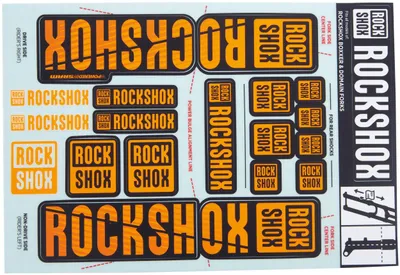 Produktbild von RockShox Dekorset Aufkleberset orange