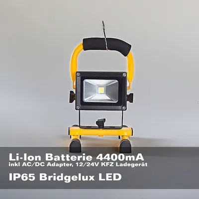 Produktbild von LED Akku Strahler 10W Weißlicht Fluter Arbeitsleuchte Baustrahler
