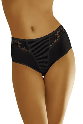 Produktbild von Wolbar damen maxi taillenslip mit spitze wb47 , schwarz, l