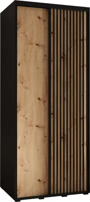 Produktbild von MEBLE KRYSPOL Sapporo 1 Schrank mit 2 Schiebetüren  - 205,2x100x60 cm - Schwarz Artisan Schwarz