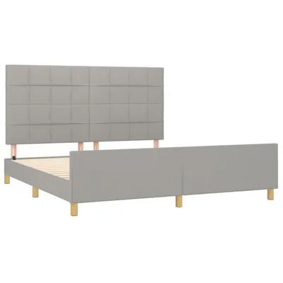 Produktbild von vidaXL Bettgestell ohne Matratze Hellgrau 180x200 cm Stoff