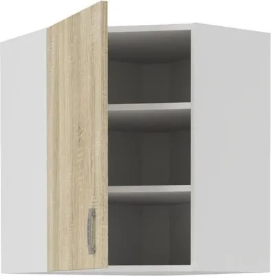 Image de Armoire haute d'angle SARA - chêne Sonoma - 59 x 59 x 71,5 cm