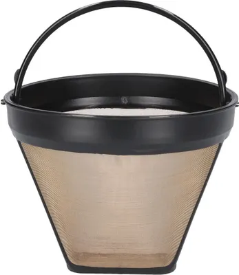 Obrázek produktu pro DeLonghi 5513200149 5513214551 JT181A Trvalý filtr Kovový filtr Zlatá barva Velikost 4 Univerzální pro kávovar Filtrační kávovar vhodný pro Braun UGSF4 Philips CRP727