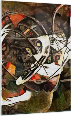 Produktbild von Bilder auf glas - Einteilig - Abstraktion modern - 70x100cm - Glasbilder - Wandbilder - Bilder - zum Aufhängen bereit - Wanddekoration aus Glas - Glas Bilder - Wandbild auf Glas - GPA70x100-3452