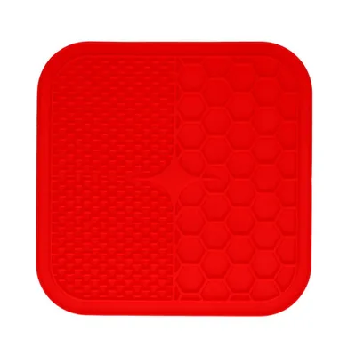 Image de Eat Slow Live Longer Lick Mat Duo L Rouge
