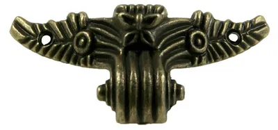Produktbild von 8 Metall Füße Holzkiste Möbel Fuß Bein dekorativ Eckschutz, bronze, Größenwahl, Größe:56 x 25 mm