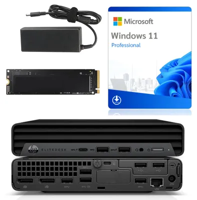 Zdjęcie produktu dla Komputer PC Komputer HP EliteDesk 800 G6 Mini | Intel i5-10500 | 16 GB DDR4 | 1000 GB SSD | Win11 | Klasa A