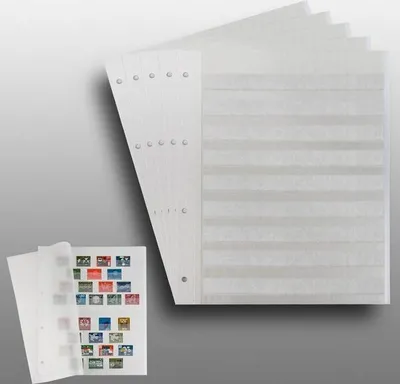 Produktbild von Prophila Collection 10 Einsteckseiten auf 5 Blättern, 9zeilig weißer Karton und je 2 Pergamin-Zwischenblättern pro Blatt