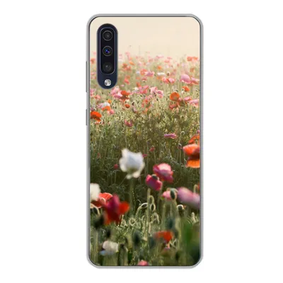 Produktbild von MuchoWow® Handyhülle Schutzhülle Hülle für Samsung Galaxy A50 Mohn - Farben - Pastell Silikon Softcase Handy Hülle - Mobiltelefonhülle