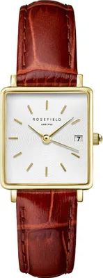 Zdjęcie produktu dla Rosefield Boxy XS Brązowy skórzany zegarek damski QWBLG-Q55