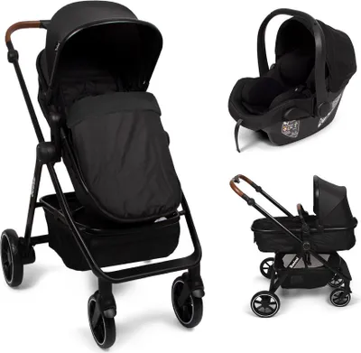 Obrázek produktu pro Baninni kočárek 3 v 1 s autosedačkou Adria Black