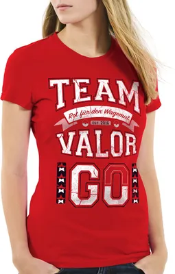 Produktbild von style3 Team Rot Valor Damen T-Shirt Wagemut Feuer, Farbe:Rot, Größe:XS