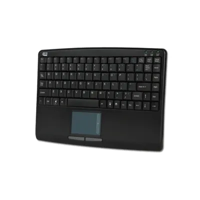 Produktbild von Adesso SlimTouch 410, Mini, Kabelgebunden, USB, Membran Key Switch, QWERTY, Schwarz
