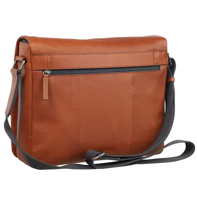Imagen del producto de LEONHARD HEYDEN Cuero bolso bandolera bolsa de ordenador portátil con compartimento para ordenador portátil Hamburg Umhängetasche 7076 Cognac marrón